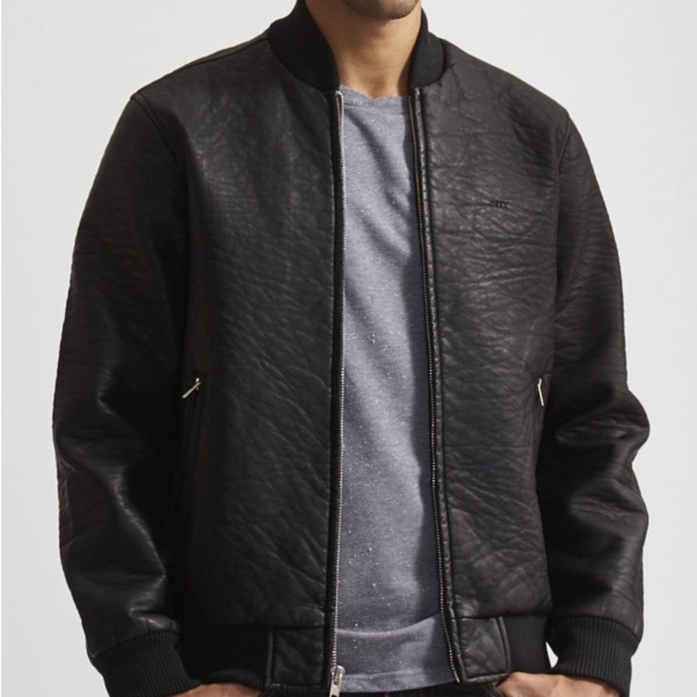 Black Obey Leather Jacket